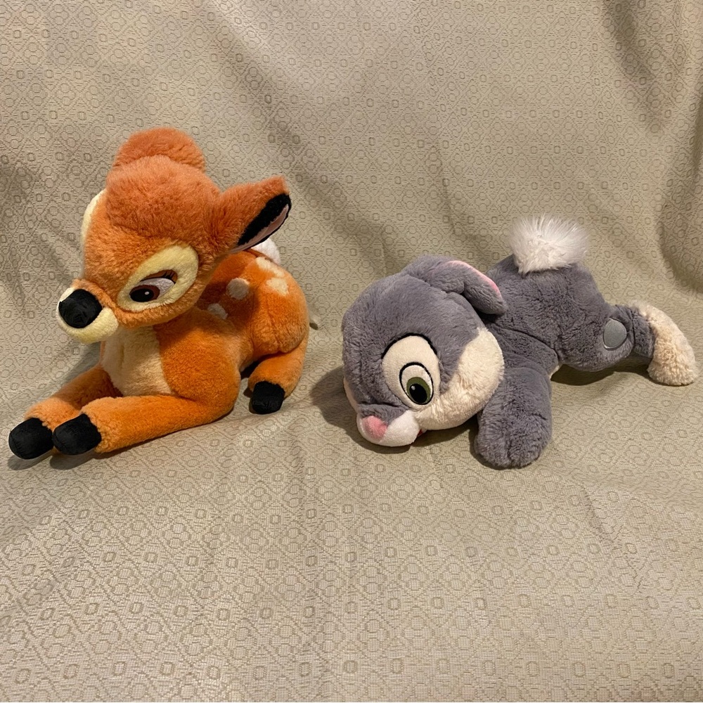 Disney Store Bambi + Thumper Disney Vintage Plush Toys